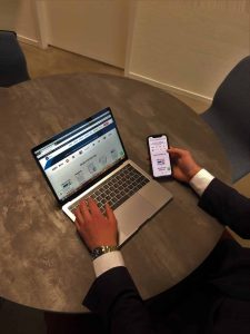 Responsive website shown on desktop, tablet and phone