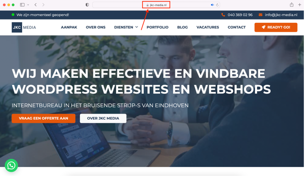 Opzetten van een website