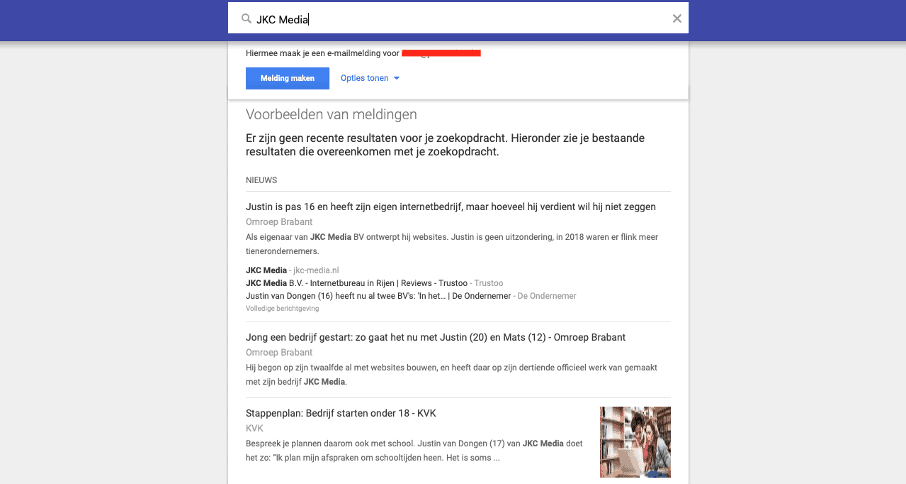 Setting up Google Alerts | Google notifications 1
