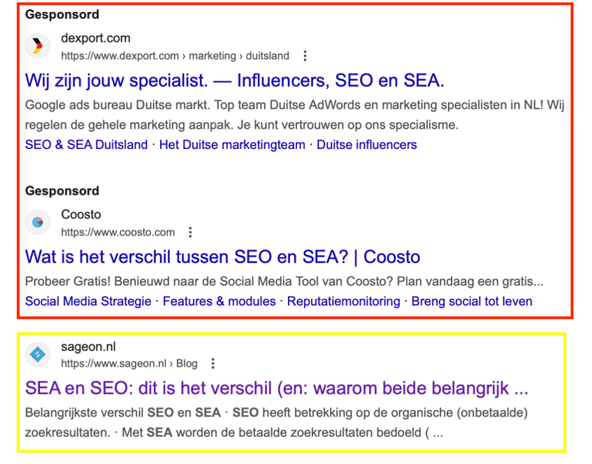 SEO and SEA difference, JKC Media
