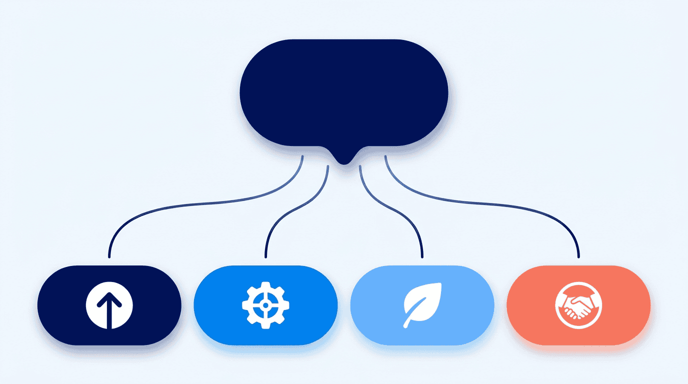 Illustration: one brand voice, four markets (NL, DE, UK, US)
