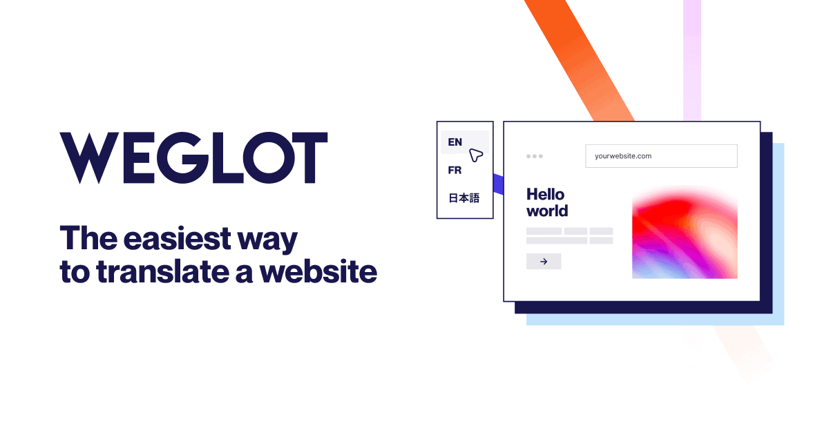 Weglot: automatische websitevertaling met taalwisselaar EN/FR/日本語 — beeld van weglot.com